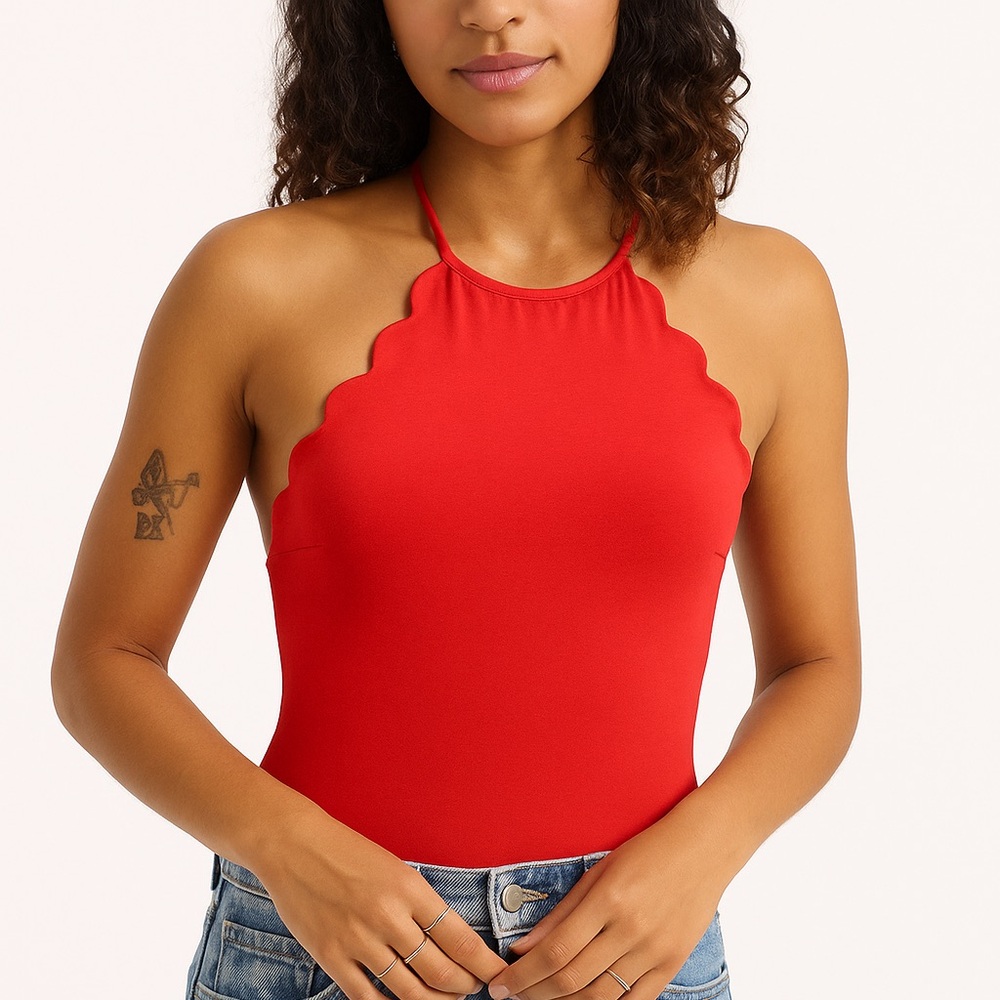 Express Vibrant Red Bodysuit